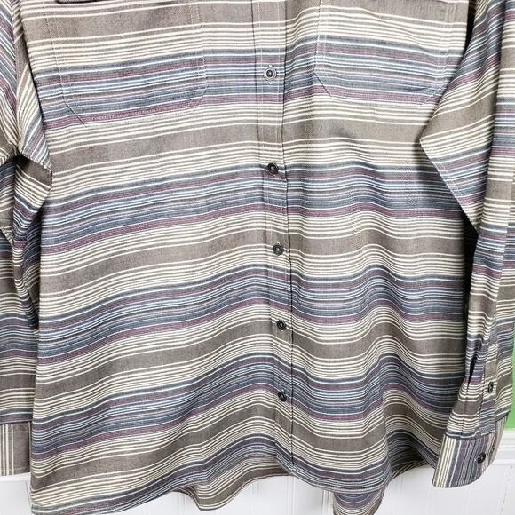 Swiss tech Mens plus size striped button up shirt size 2xl - Picture 11 of 14